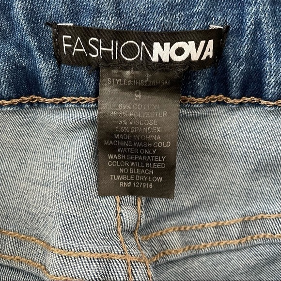 Fashion Nova Raw Hem High Waisted Skinny Jeans 9 - Picture 4 of 8